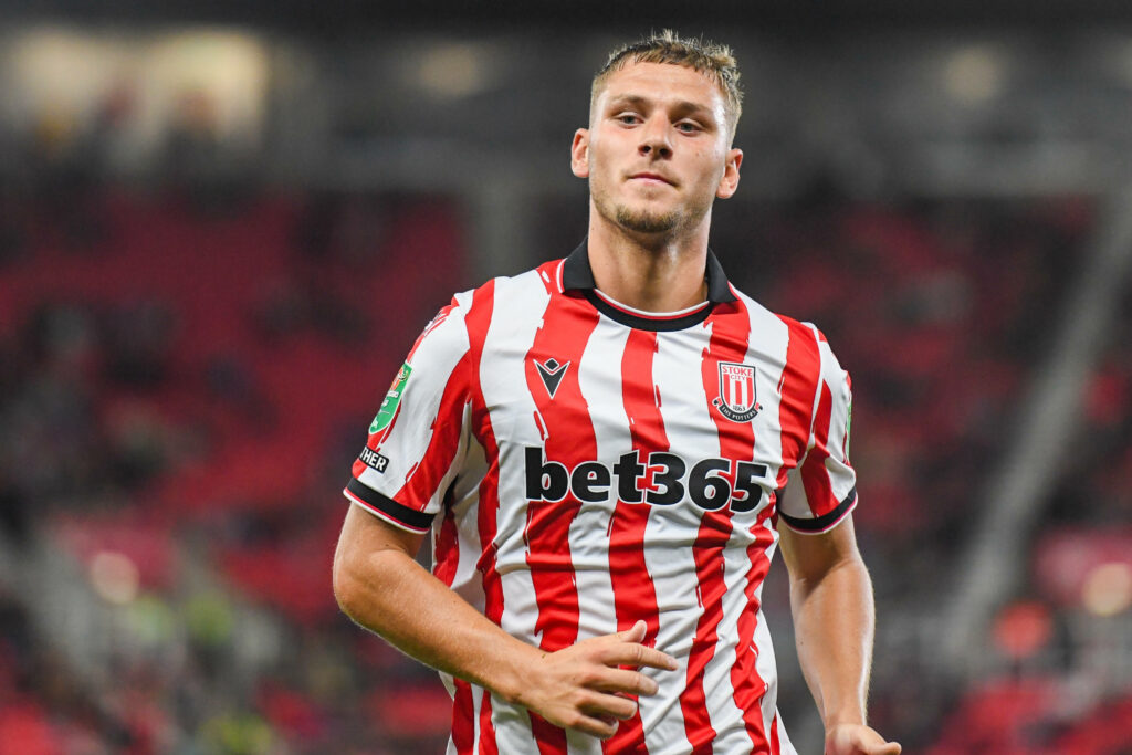 Jamie Donley in action for Stoke City