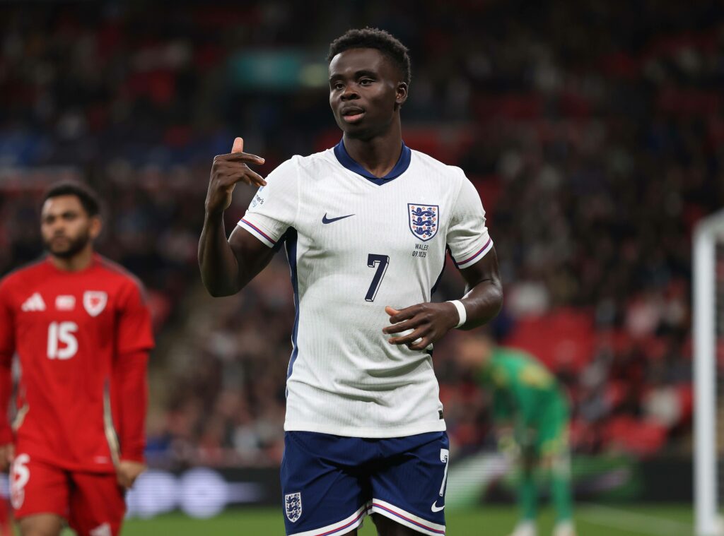 Arsenal and England winger Bukayo Saka