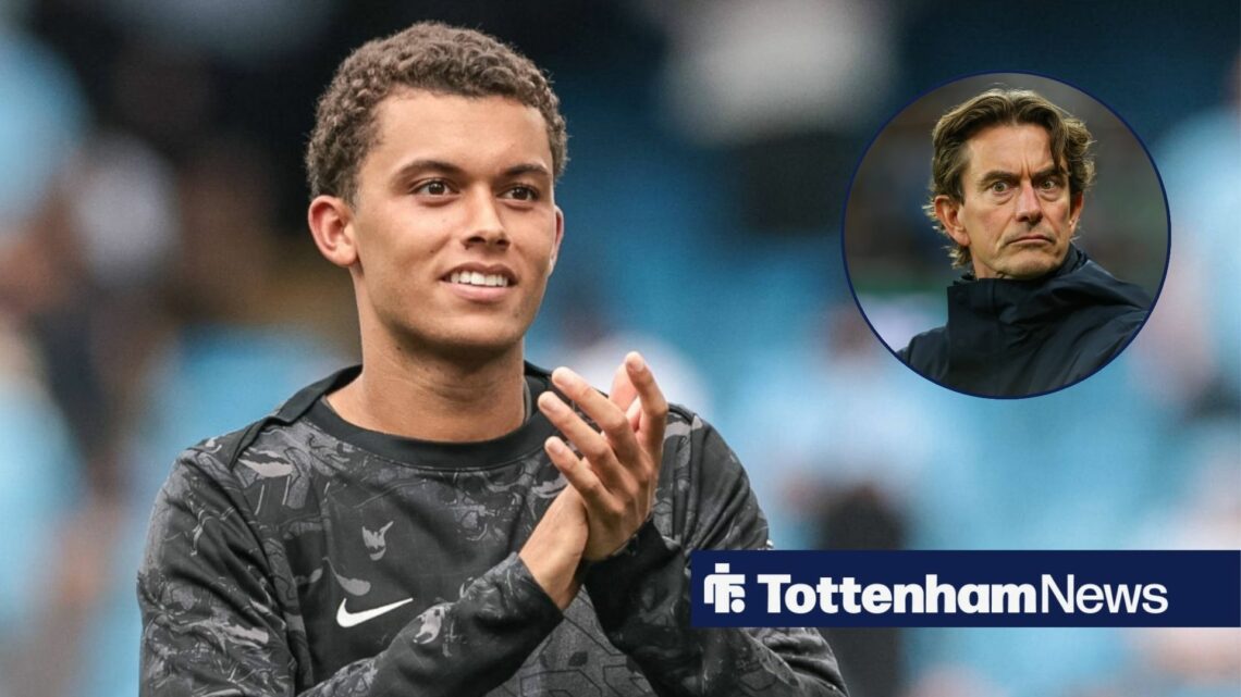 Brennan Johnson clapping with Thomas Frank in circle