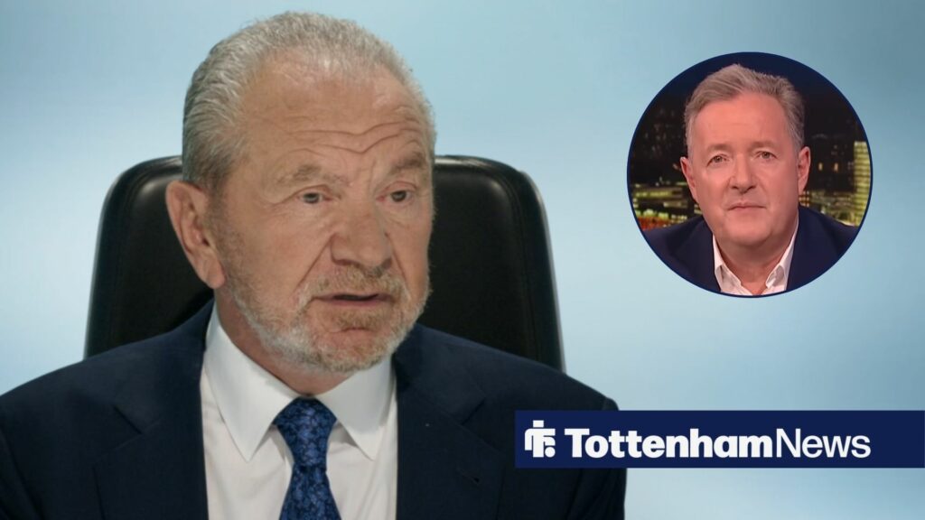 Lord Alan Sugar blasts Tottenham as ‘terrible’ after Piers Morgan message