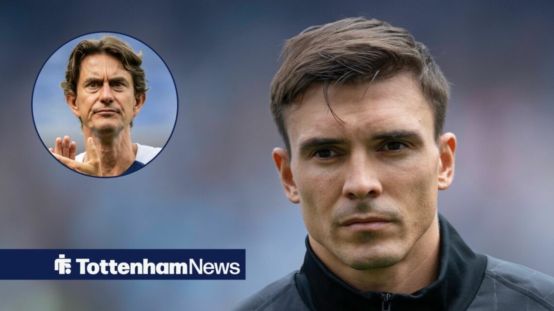 Joao Palhinha alongside a circle inset of Thomas Frank