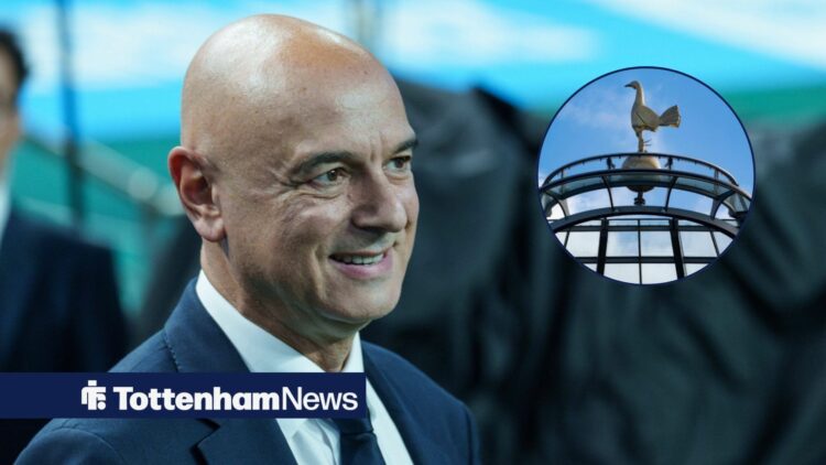 Daniel Levy smiling in the direction of Hotspur Way.