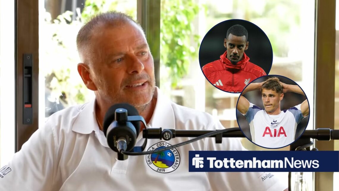 Micky van de Ven and Alexander Isak in circle insets alongside Mark Halsey.