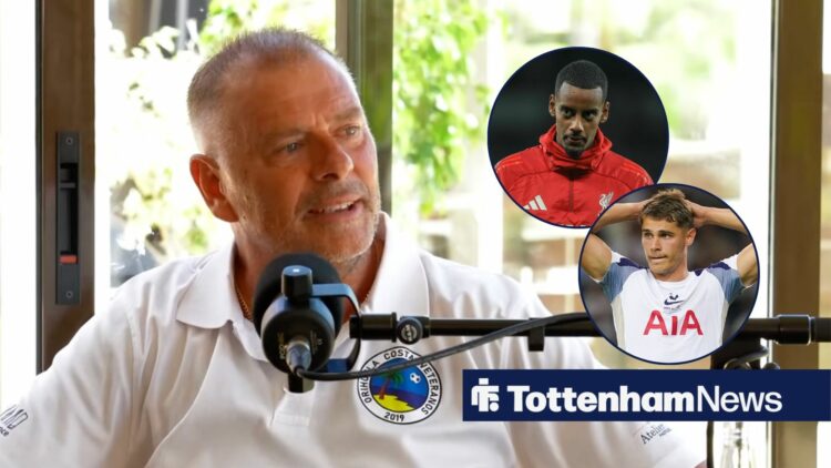 Micky van de Ven and Alexander Isak in circle insets alongside Mark Halsey.