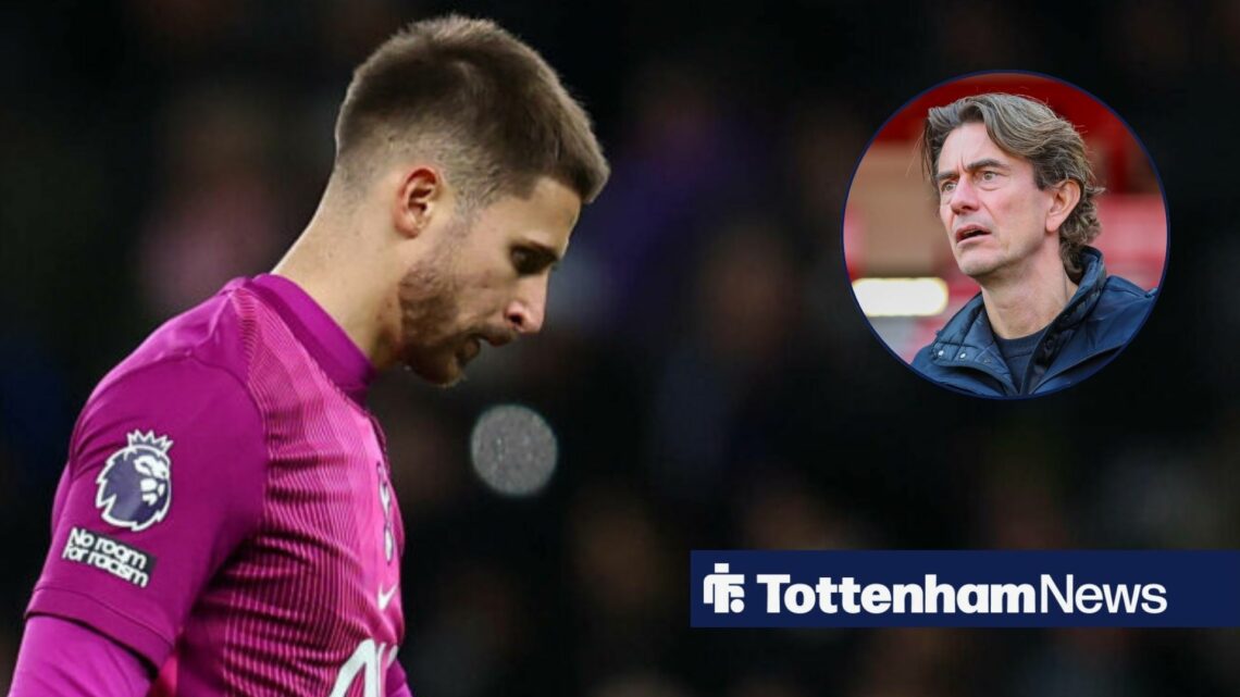 Guglielmo Vicario alongside a circle inset of Thomas Frank.