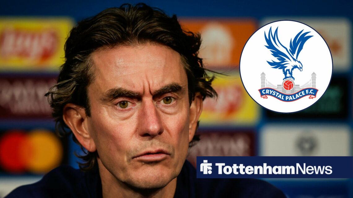 Thomas Frank alongside a circle inset of the Crystal badge.