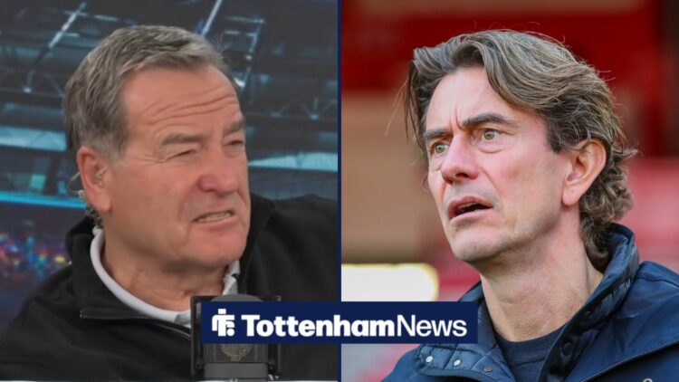 Jeff Stelling snarling in the direction of a defeated Thomas Frank.