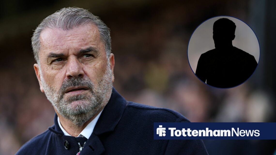 Ange Postecoglou with Guglielmo Vicario blacked out inset