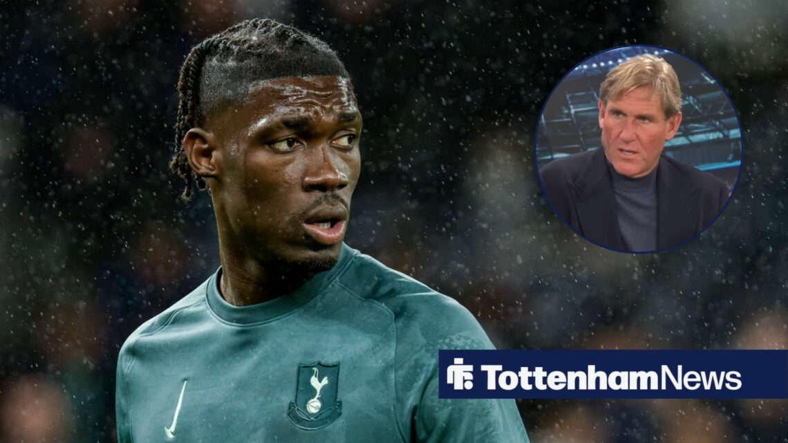 Yves Bissouma in the rain and Simon Jordan in a round overlay