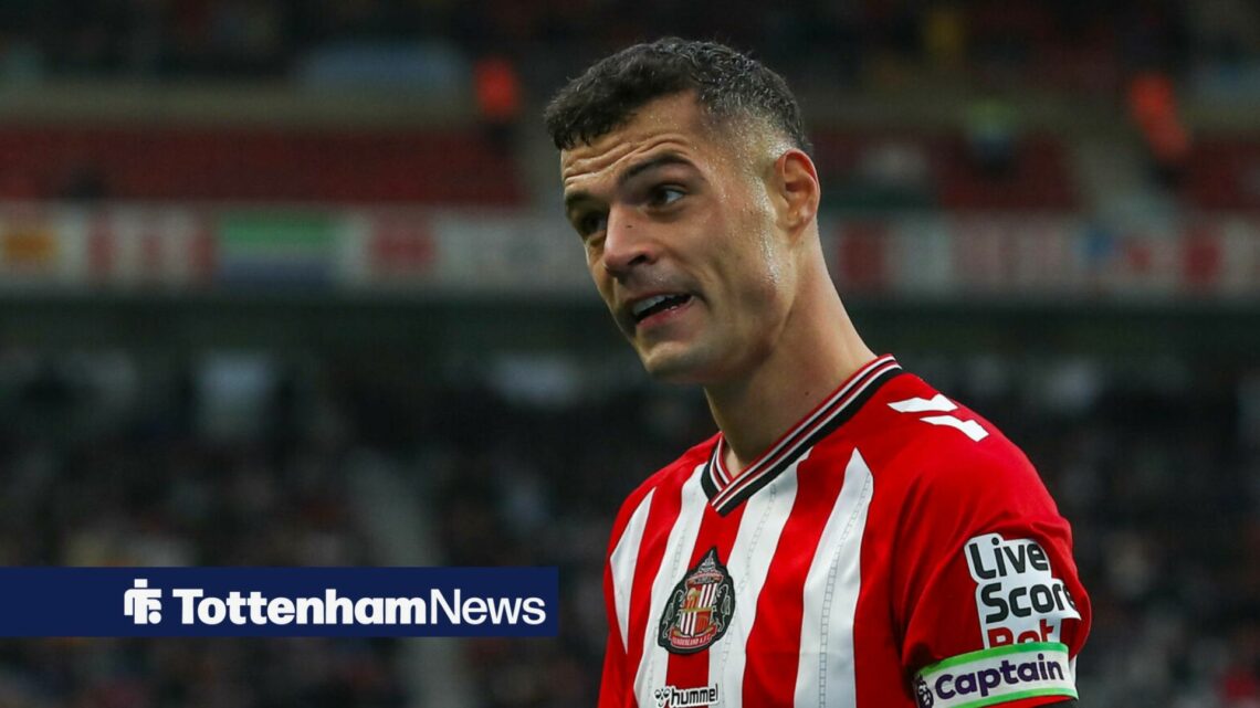 Granit Xhaka in a Sunderland kit