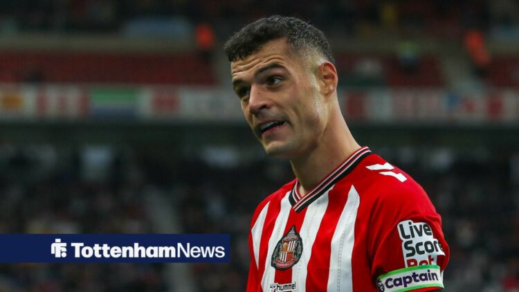 Granit Xhaka in a Sunderland kit
