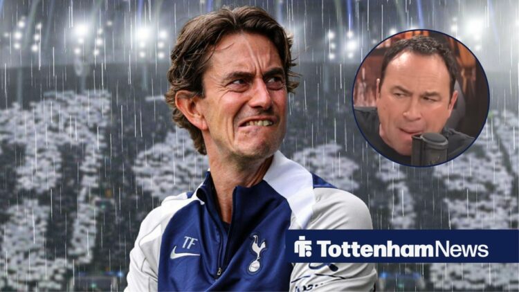 Thomas Frank looks concerned, with Jason Cundy in a circular frame inset