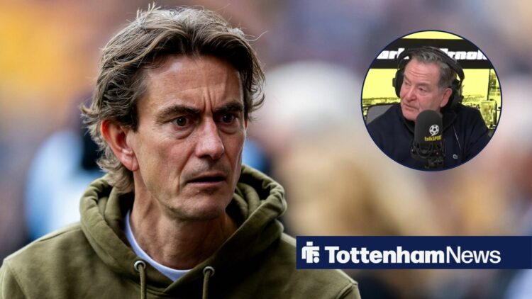 Thomas Frank next to a circular inset of Jeff Stelling