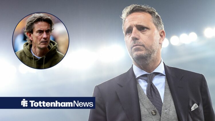 Fabio Paratici next to Thomas Frank