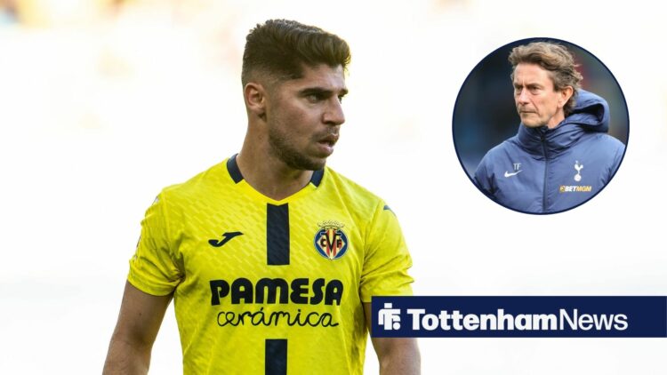 Manor Solomon playing for Villarreal and Thomas Frank in a round overlay