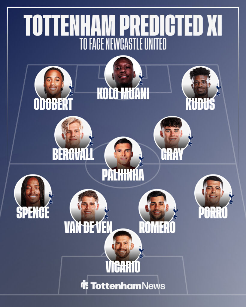 Tottenham vs Newcastle United predicted XI
