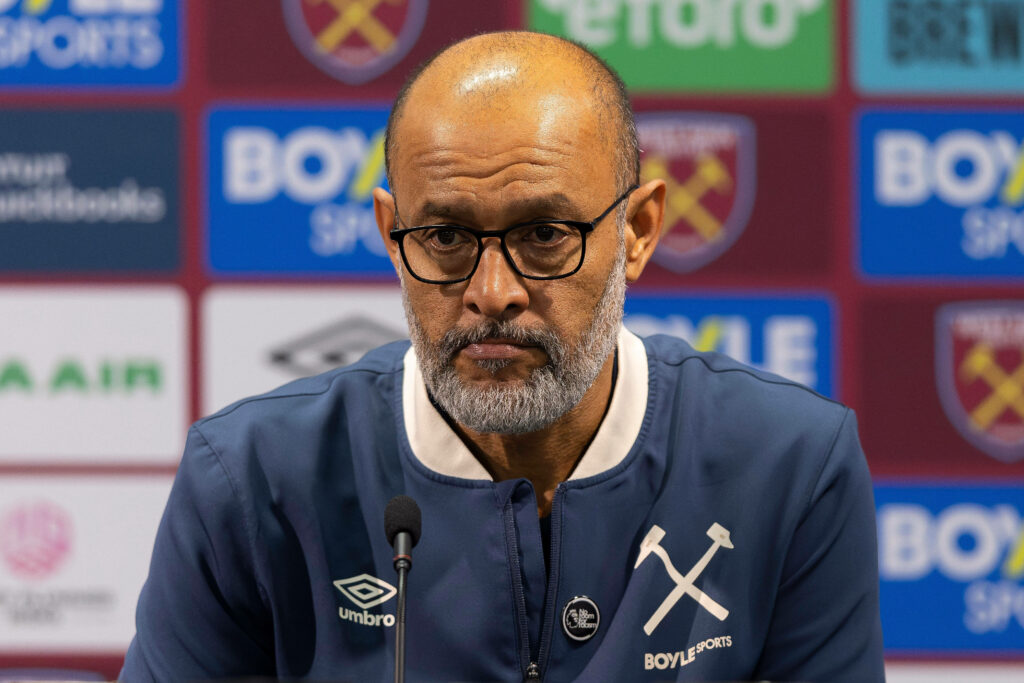 West Ham United manager Nuno Espirito Santo