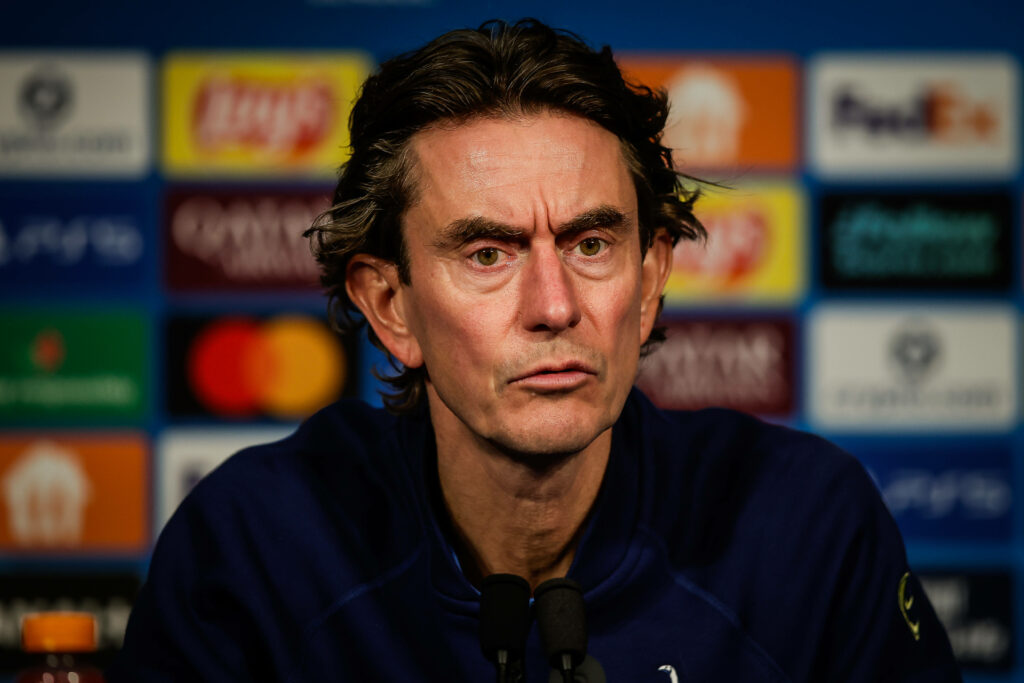 Thomas Frank at a press conference