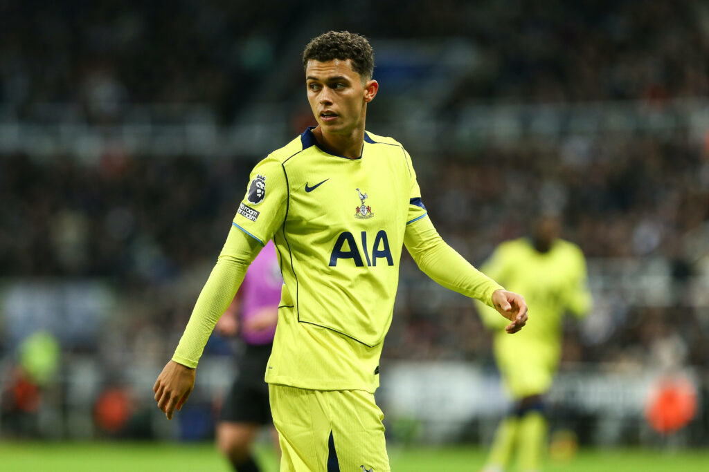 Brennan Johnson in action for Tottenham