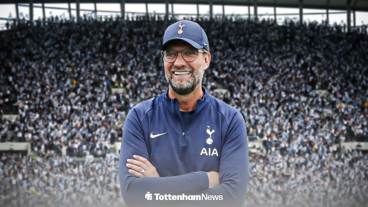 Jurgen Klopp in a Tottenham tracksuit