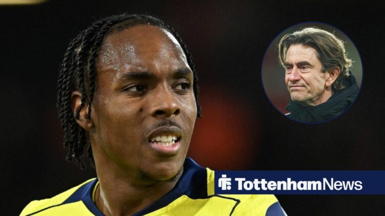 Mathys Tel alongside a circle inset of Thomas Frank.