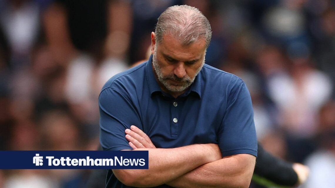 Ange Postecoglou looking annoyed