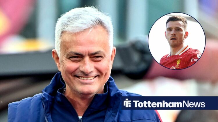 Jose Moutinho smiling alongside a circle inset of Andy Robertson.