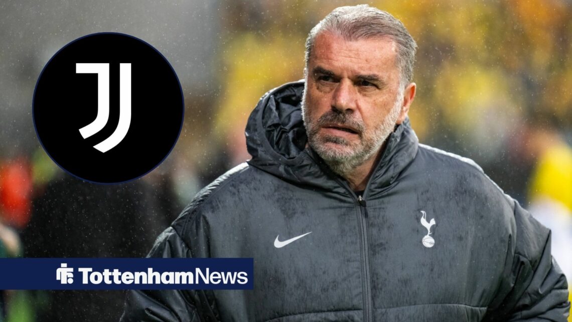 Ange Postecoglou and Juventus badge in circular inset.