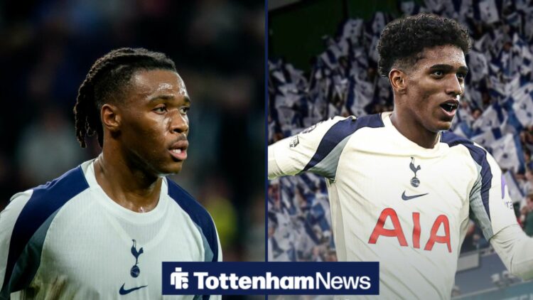 Destiny Udogie and Souza in Tottenham home kit image split