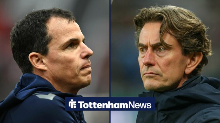 Regis Le Bris and Thomas Frank looking at one another.