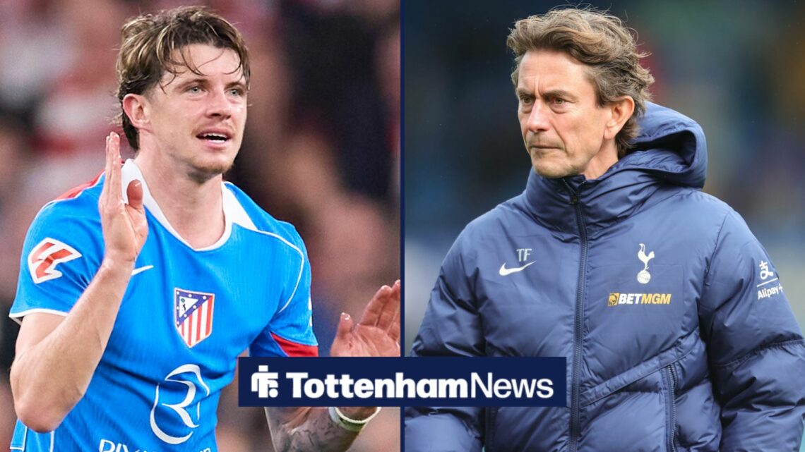 Conor Gallagher and Thomas Frank looking at one another.