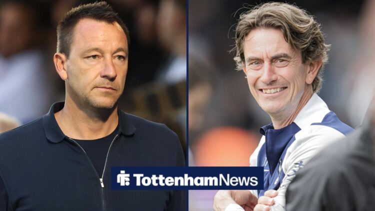 John Terry and Thomas Frank side by side