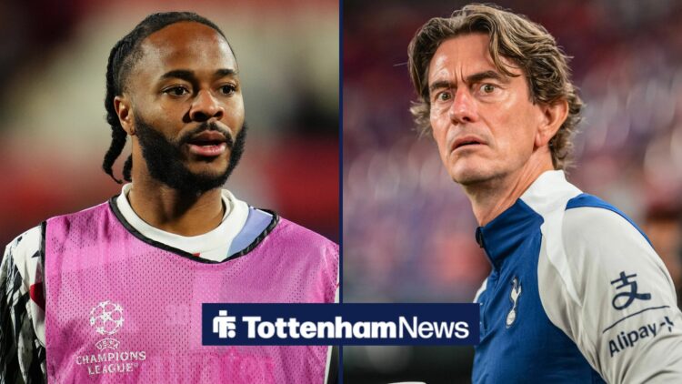 Raheem Sterling and Thomas Frank split image