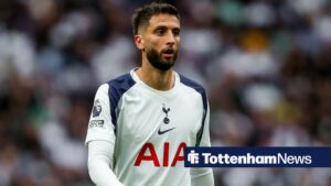 Rodrigo Bentancur playing for Tottenham in Premier League