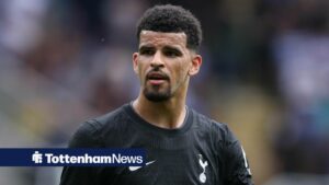 Tottenham star Dominic Solanke looking miserable.