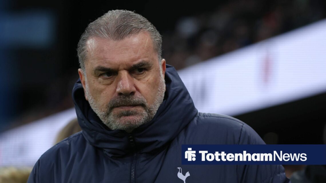 Ange Postecoglou looking annoyed