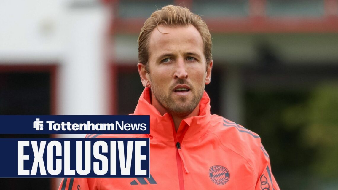 Ex-Tottenham star Harry Kane in Bayern Munich training gear.