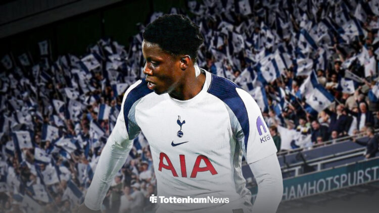 Sani Suleiman in a Tottenham shirt.