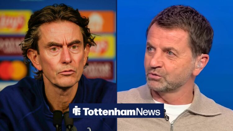 Tottenham manager Thomas Frank and Tim Sherwood side by side