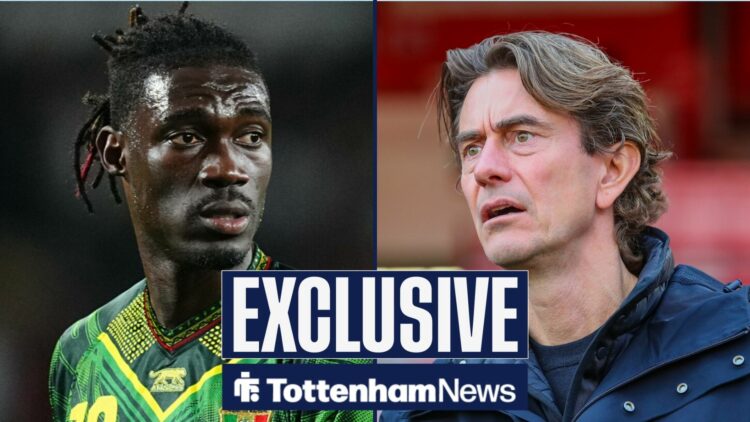 Tottenham outcast Yves Bissouma and Thomas Frank.