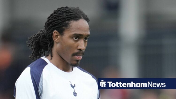 Tottenham defender Djed Spence looks downbeat