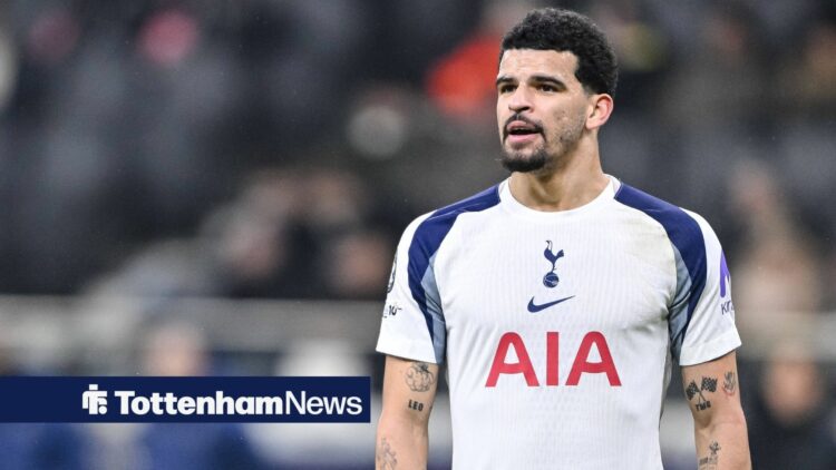 Dominic Solanke playing for Tottenham