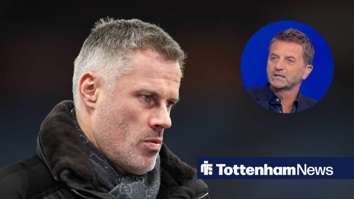 Jamie Carragher alongside a circle inset of Tim Sherwood