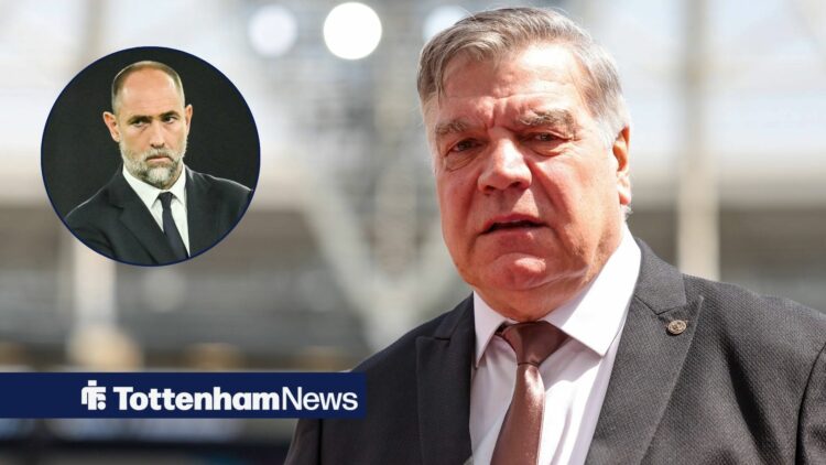 Sam Allardyce alongside a circle inset of Igor Tudor.