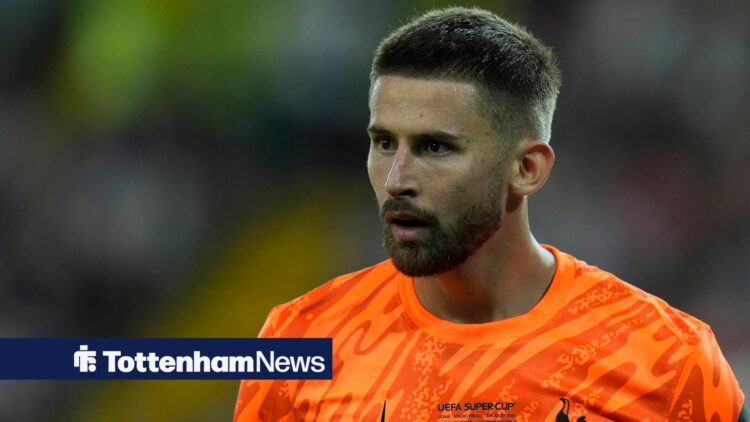 Paris Saint Germain FC v Tottenham Hotspur FC - UEFA Sper Cup Final 2025 Guglielmo Vicario of Tottenham Hotspur FC during the UEFA Super Cup Final ...