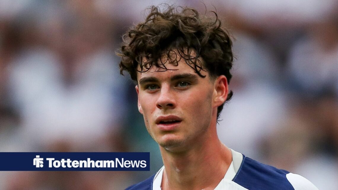 Archie Gray playing for Tottenhan