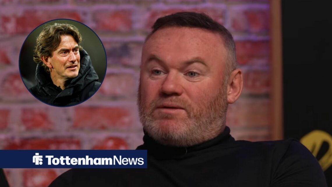 Wayne Rooney on the Overlap Fan Debate looking towards circular inset of Thomas Frank