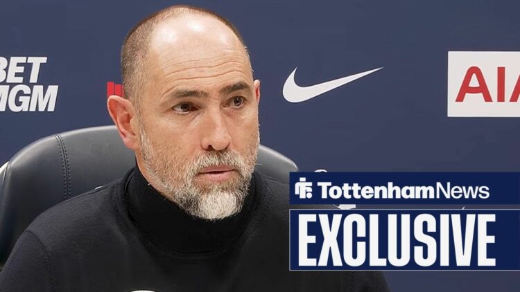Igor Tudor speaking in a press conference at the Tottenham Hotspur Stadium after Tottenham lost 4-1 to Arsenal on Sunday 22 February