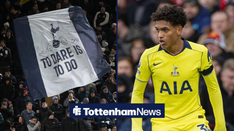 Souza looking in the direction of Tottenham fans.