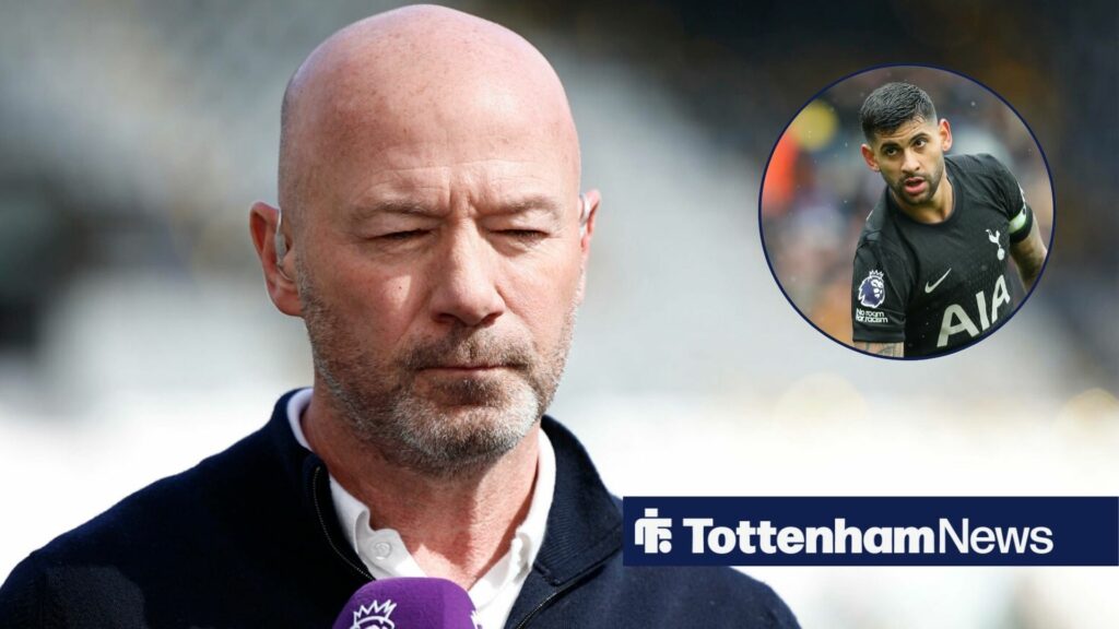 Alan Shearer reacts to refcam footage of Cristian Romero’s sending off in Tottenham loss vs Man United